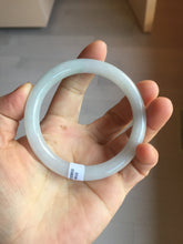 Load image into Gallery viewer, 56.5mm Certified Type A 100% Natural light green/purple/white round cut Jadeite bangle PD105-4910
