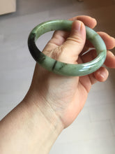 Load image into Gallery viewer, 61mm Certified 100% natural Type A dark green/sunny green/black/red/brown jadeite bangle PD82-9786