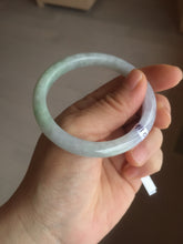 Load image into Gallery viewer, 51.5mm certified Type A 100% Natural sunny green purple oval Jadeite Jade bangle AA97-9110