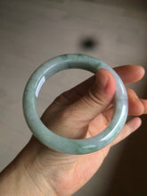 Load image into Gallery viewer, 57.5mm certified 100% natural type A light green/purple chubby jadeite jade bangle BF29-4028
