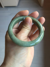 Load image into Gallery viewer, 52.5mm certified 100% natural Type A green gray black jadeite bangle PD172-6297