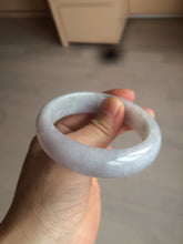 Load image into Gallery viewer, 56mm Certified type A 100% Natural purple/white chubby Jadeite bangle AZ133-9661