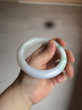 Load image into Gallery viewer, 59.5mm Certificated Type A 100% Natural white/sunny green/purple jadeite jade bangle H114-9141