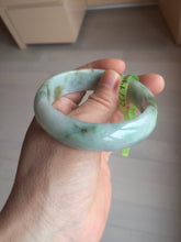 Load image into Gallery viewer, 55.6mm certified 100% natural Type A light green yellow jadeite jade bangle F179-3085