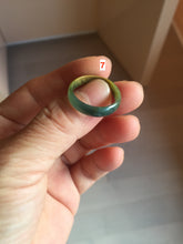 Load image into Gallery viewer, 18.5mm 8 1/2 100% natural type A dark green/gray/black Guatemala jadeite jade band ring BP153