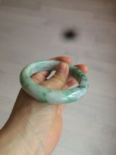 Load image into Gallery viewer, 57.6mm Certified 100% natural Type A sunny green/white jadeite jade bangle AX49-4131