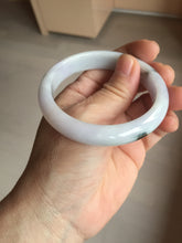 Load image into Gallery viewer, 54.8mm certified 100% natural Type A dark green/purple/white with green floating flowers jadeite jade bangle PB232-2827