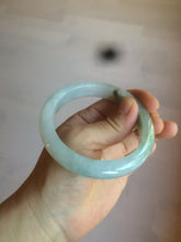 Load image into Gallery viewer, 57.3mm 100% natural Type A icy watery oily dark green/gray jadeite jade bangle AZ72-0331