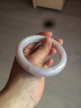 Load image into Gallery viewer, 59.8mm Certified Type A 100% Natural white/purple/pink jadeite Jade bangle BK2-8361