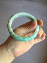 Load image into Gallery viewer, 58.5mm Certified type A 100% Natural sunny green/white Jadeite bangle AY87-3471