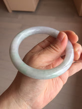 Load image into Gallery viewer, 58.4mm Certified Type A 100% Natural light green chubby round cut Jadeite Jade bangle BM36-0023