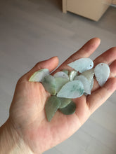 Load image into Gallery viewer, 100% natural type A white purple green yellow jadeite jade leaf pair pendant/earring group BP156