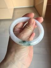 Load image into Gallery viewer, 55.5mm certified 100% natural type A icy watery green/purple jadeite jade bangle BN89-3521