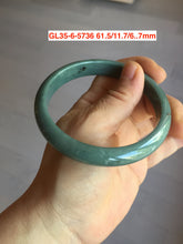 Load image into Gallery viewer, 59-62mm Certified type A 100% Natural dark green/blue/black/gray Guatemala Jadeite bangle group GL35