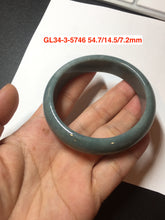Load image into Gallery viewer, Sale! 55-56mm Certified type A 100% Natural dark green/blue/black/gray Guatemala Jadeite bangle group GL34