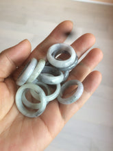 Load image into Gallery viewer, 100% natural type A green/white/gray/black jadeite jade band ring Q151 (Add on item, not sale individually.)