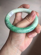 Load image into Gallery viewer, 56.5mm certified 100% natural sunny green yellow chubby jadeite jade bangle AS89-7058