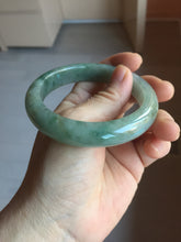 Load image into Gallery viewer, 57.9mm Certified Type A 100% Natural green/gray/black chubby Jadeite bangle PB240-9525