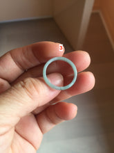 Load image into Gallery viewer, 18.5mm 8 1/2 100% natural type A dark green/gray/black Guatemala jadeite jade band ring BP153