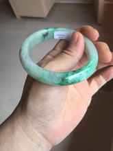 Load image into Gallery viewer, 54.3mm certified 100% natural Type A sunny green jadeite jade bangle PB164-4654