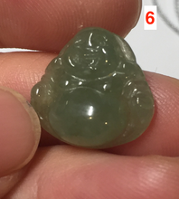 Load image into Gallery viewer, 100% Natural type A green/white small happy buddha jadeite Jade pendant necklace group BP111