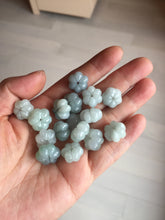 Load image into Gallery viewer, Type A 100% Natural light green/white 3D jadeite Jade flower Pendant AX148