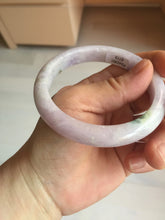 Load image into Gallery viewer, 57.5mm certified 100% natural type A light green/purple/yellow(FU LU SHOU)  jadeite jade bangle BN82-8715