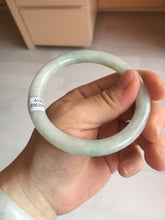 Load image into Gallery viewer, 57mm Certified type A 100% Natural sunny green/white round cut Jadeite bangle BN77-9819
