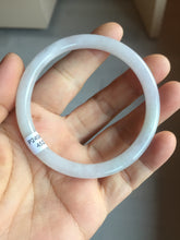 Load image into Gallery viewer, 55.4mm 100% natural Type A light purple white slim round cut jadeite jade bangle BM108-4525