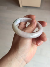 Load image into Gallery viewer, 56.9mm Certified Type A 100% Natural dark green/white/purple Jadeite Jade bangle BL82-4053