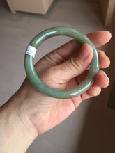 Load image into Gallery viewer, 55mm certified 100% natural Type A dark green round cut jadeite jade bangle PB121-3449