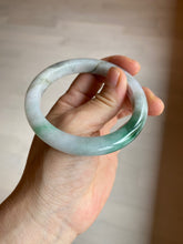 Load image into Gallery viewer, 56.4mm certificated Type A 100% Natural sunny green/white Jadeite Jade bangle Z131-2354
