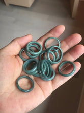 Load image into Gallery viewer, 100% natural type A green/blue/purple Guatemala jadeite jade band ring group PD9