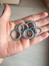 Load image into Gallery viewer, 100% natural type A green/blue/purple Guatemala jadeite jade band ring group AT111