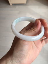 Load image into Gallery viewer, 52mm certified Type A 100% Natural green/white oval Jadeite Jade bangle BM60-0287