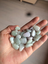 Load image into Gallery viewer, 100% Natural light green/white/purple Jadeite Jade money bag bead pendant BF86 Add-on item!