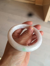 Load image into Gallery viewer, 59mm Certified 100% natural type A sunny green white/light purple jadeite jade bangle BF16-5408