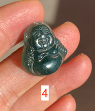 Load image into Gallery viewer, 100% Natural blue gray green  Guatemala jadeite Jade  happy buddha pendant group BH58