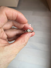 Load image into Gallery viewer, 100% natural type A sunny green white clear four-prong jadeite jade ring group PC7