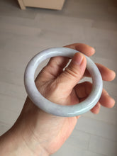 Load image into Gallery viewer, 58.5mm certified type A 100% Natural  light green/purple round cut Jadeite Jade bangle BM83-0021