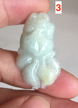 Load image into Gallery viewer, 100% Natural clear sunny green gray  jadeite jade golden fish Pendant group BP109