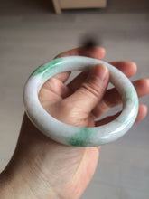 Load image into Gallery viewer, 60mm certified 100% natural type A sunny green white  jadeite jade bangle BH31-5424
