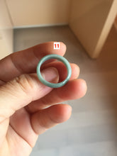 Load image into Gallery viewer, 18.5mm 8 1/2 100% natural type A dark green/gray/black Guatemala jadeite jade band ring BP153