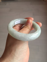 Load image into Gallery viewer, 54.9mm certified 100% natural Type A light green chubby jadeite jade bangle BK76-3784