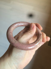 Load image into Gallery viewer, 54.3mm 100% natural plateau earth red/brown chubby round cut rose stone (Rhodonite) bangle XY81