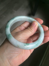 Load image into Gallery viewer, 60.7mm Certified Type A 100% Natural green/white jdeite Jade bangle AE57-4355