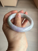 Load image into Gallery viewer, 58mm 100% natural certified light green purple yellow(FU LU SHOU) jadeite jade bangle BN37-7345
