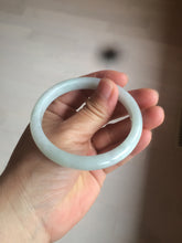 Load image into Gallery viewer, 56.5mm 100% natural type A light green/white jadeite jade bangle AE64