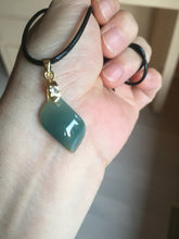 Load image into Gallery viewer, 100% natural type A Guatemala jadeite jade icy watery yellow green black Willow leaf pendant group BP63
