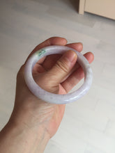 Load image into Gallery viewer, 57.5mm certified 100% natural type A light green/purple/yellow(FU LU SHOU)  jadeite jade bangle BN82-8715